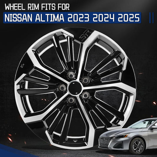 New Replacement Rim 19"x8" Machined Black Premium Aluminum Alloy Wheel Rims Fit for Nissan Altima 2023 2024 2025, Direct Fit and OE Stock Specs 19x8 inch Rim, ALY62854U45N