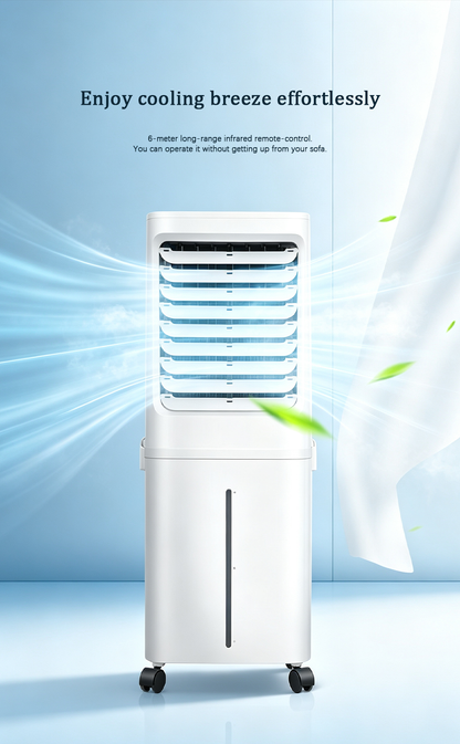 Portable Evaporative Air Cooler, Energy Saving Water Cooling Fan with Humidification for Home image 2