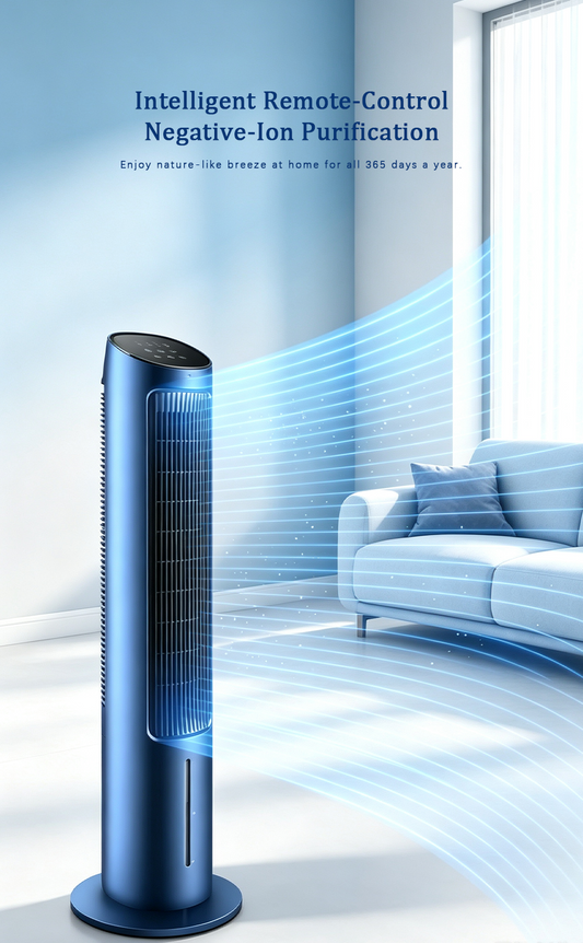 3-in-1 Negative Ion Evaporative Tower Cooler Fan | Remote Control Cooling Humidifier, Washable Air Cooler image 2