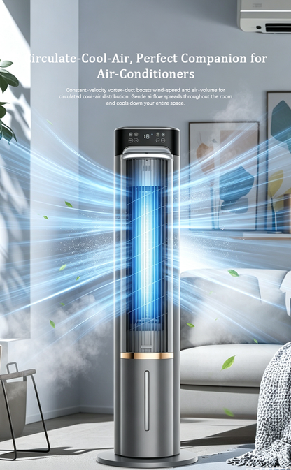 Evaporative Air Cooler Tower Fan, Negative Ions Cooling Air Conditioner Fan, Remote Control Vertical Cooling Fan image 2