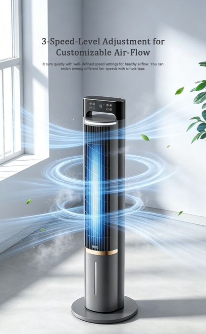 Evaporative Air Cooler Tower Fan, Negative Ions Cooling Air Conditioner Fan, Remote Control Vertical Cooling Fan image 3