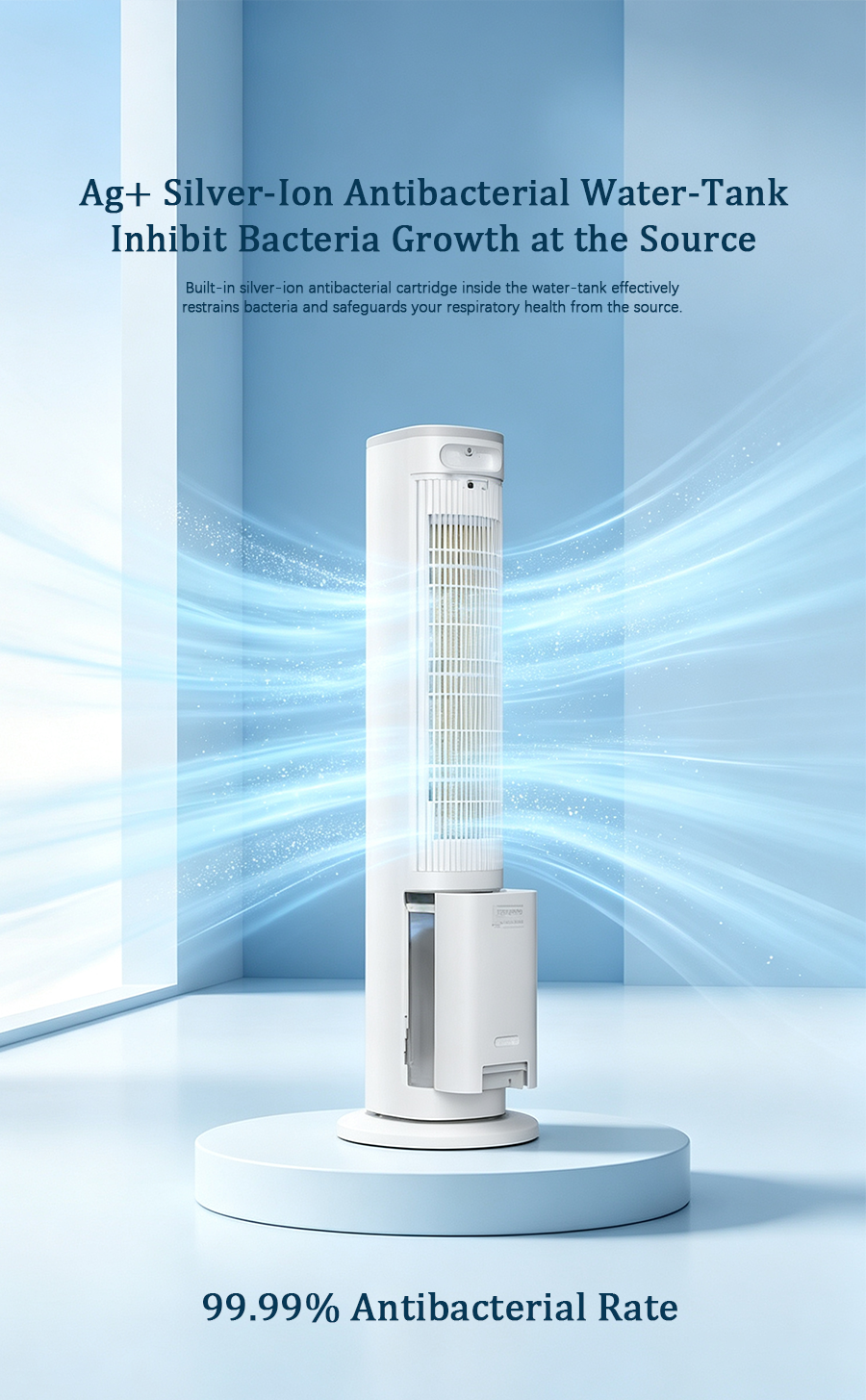 Tower Evaporative Air Cooler with Negative Ion KS-05X60Dg image 3