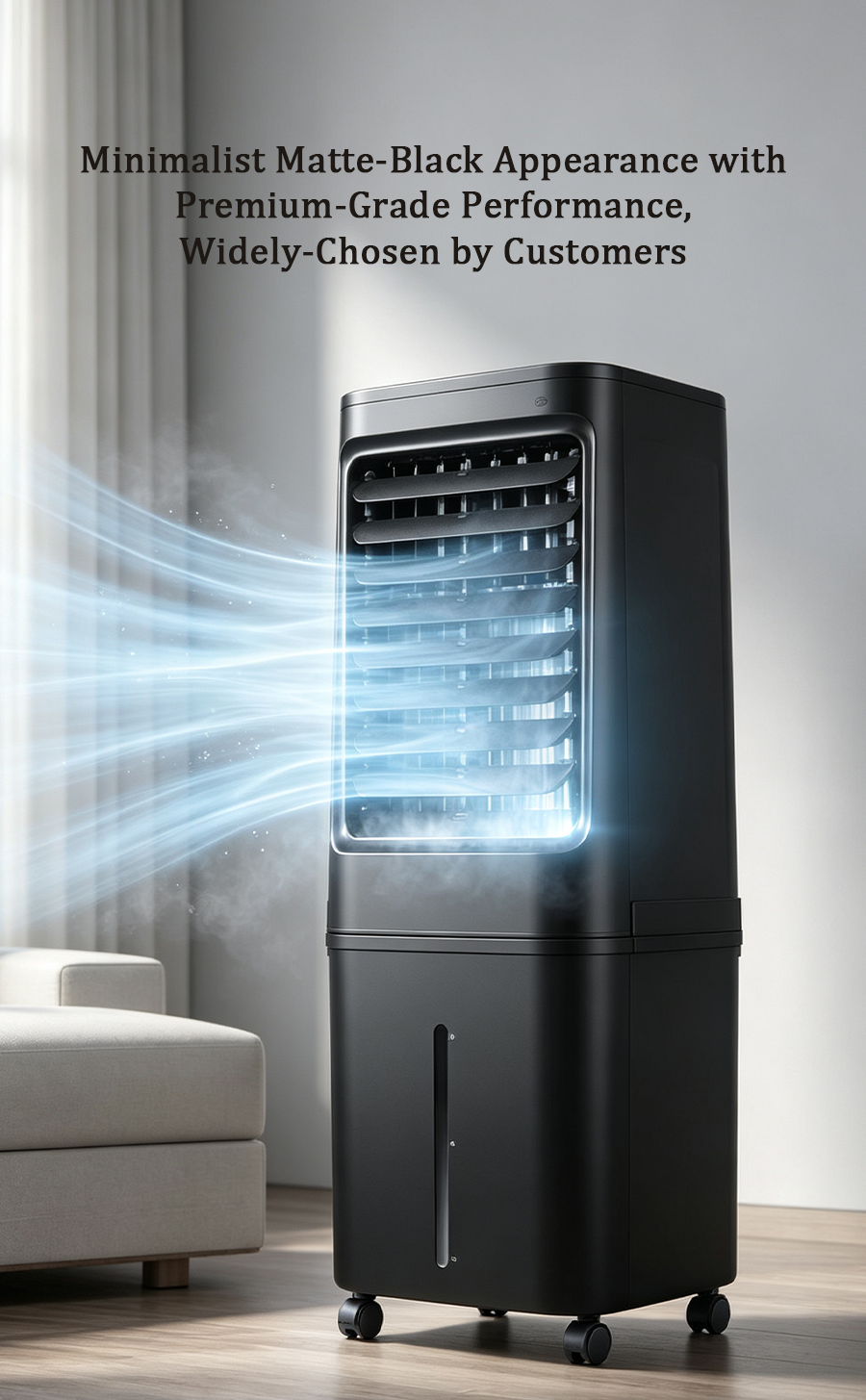40L Large Capacity Evaporative Air Cooler, Portable Water Cooling Fan, 3-in-1 Household & Commercial Air Cooler image 3