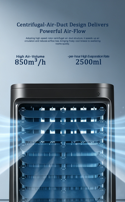 40L Large Capacity Evaporative Air Cooler, Portable Water Cooling Fan, 3-in-1 Household & Commercial Air Cooler image 4