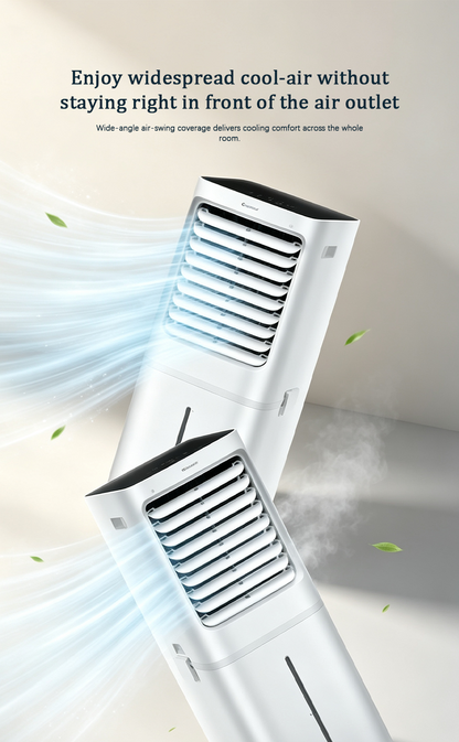Portable Evaporative Air Cooler, Energy Saving Water Cooling Fan with Humidification for Home image 5