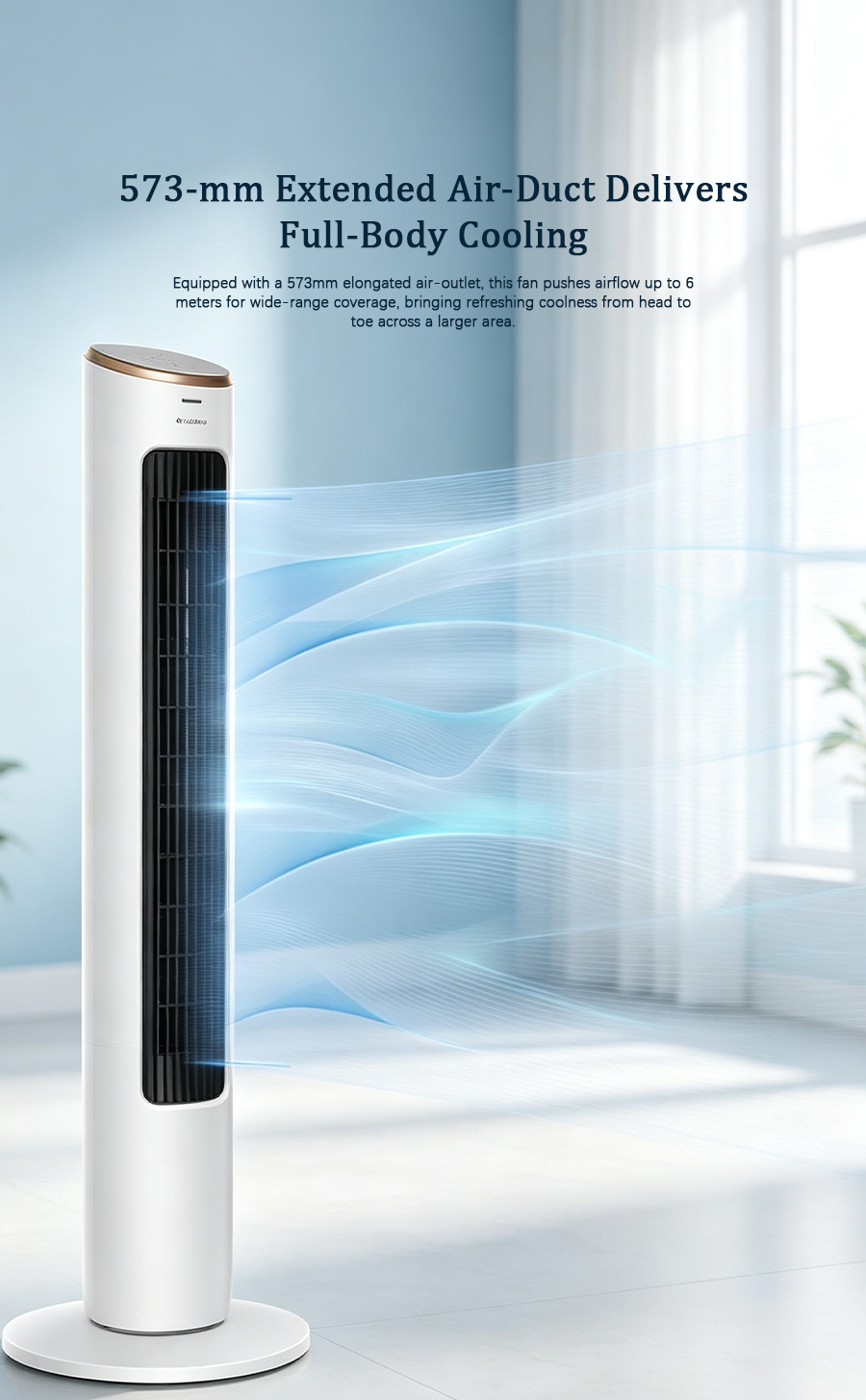 Tower Fan FL-08X62Bg, Wide Angle Soft Wind Quiet Tower Fan image 5