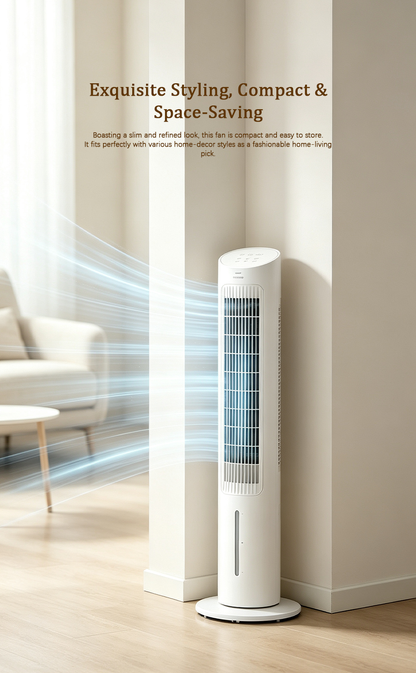Tower-Type Evaporative Air Cooling Fan, 4L Water Tank Quiet Tower Fan with Remote Control, Negative Ion Function image 6