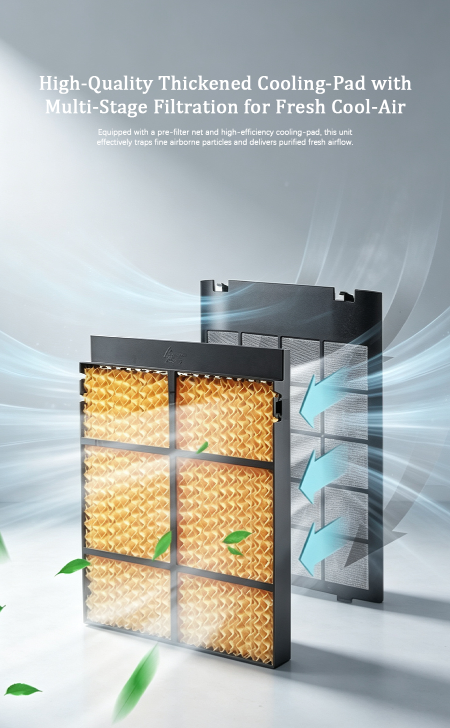 40L Large Capacity Evaporative Air Cooler, Portable Water Cooling Fan, 3-in-1 Household & Commercial Air Cooler image 7