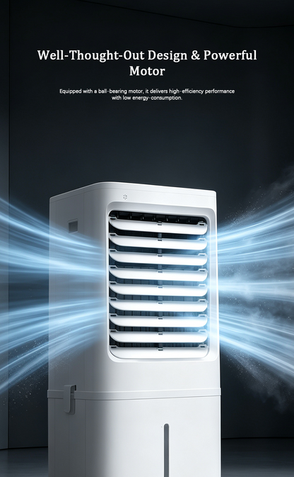 Portable Evaporative Air Cooler, Energy Saving Water Cooling Fan with Humidification for Home image 8
