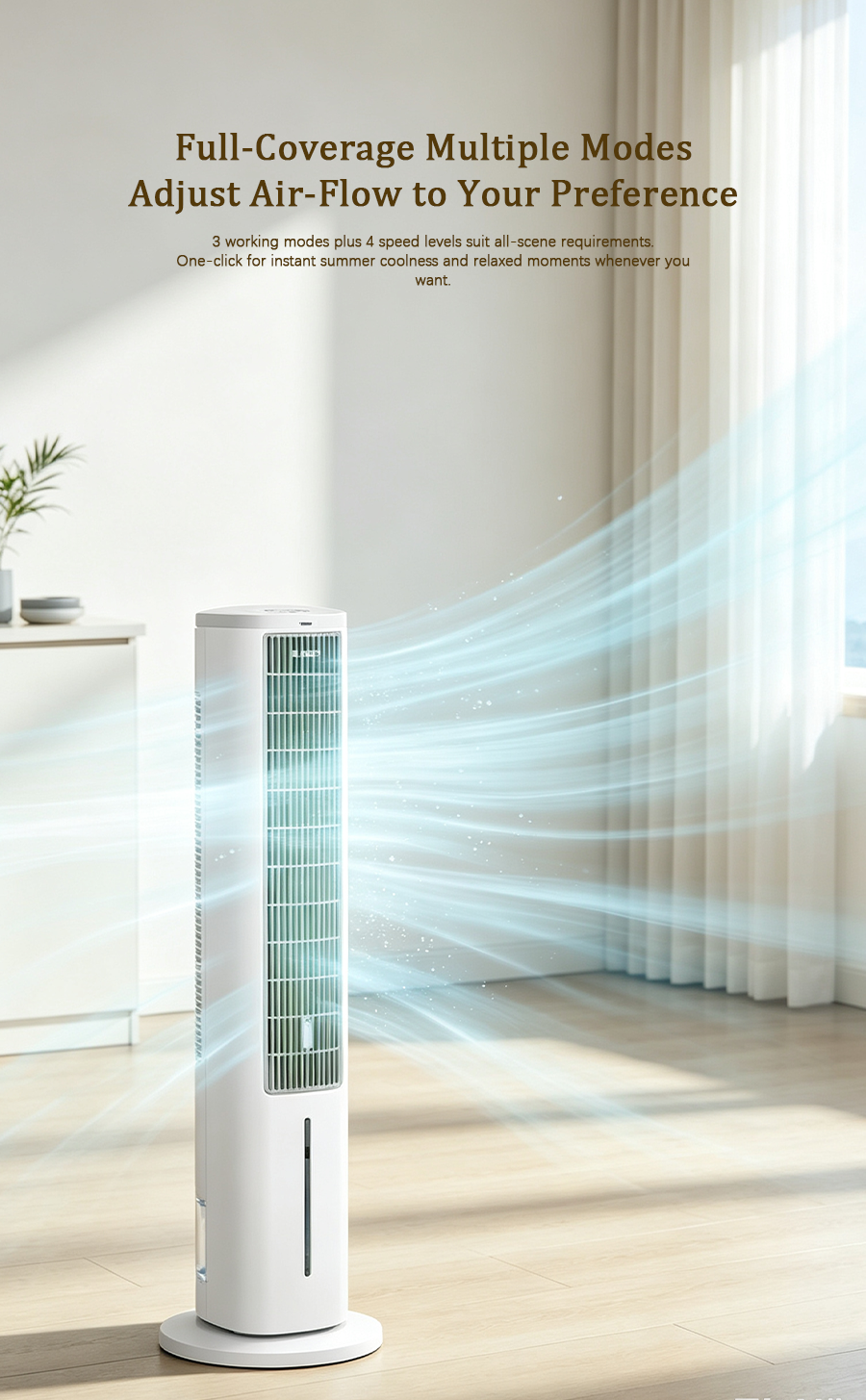 Tower Evaporative Air Cooler with Negative Ion KS-05X60Dg image 8