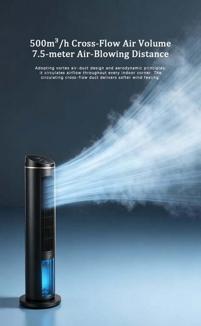 Tower Evaporative Air Cooler, Negative Ion Humidifying Cooling Tower Fan, Quiet Air Cooler with Remote Control image 8