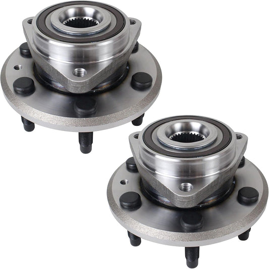 Front/Rear Wheel Bearing and Hub Assembly with ABS, 6-Lug, Compatible with 2008–2017 Buick Enclave, 2009–2017 Chevy Traverse, 2007–2016 GMC Acadia, and 2007–2010 Saturn Outlook