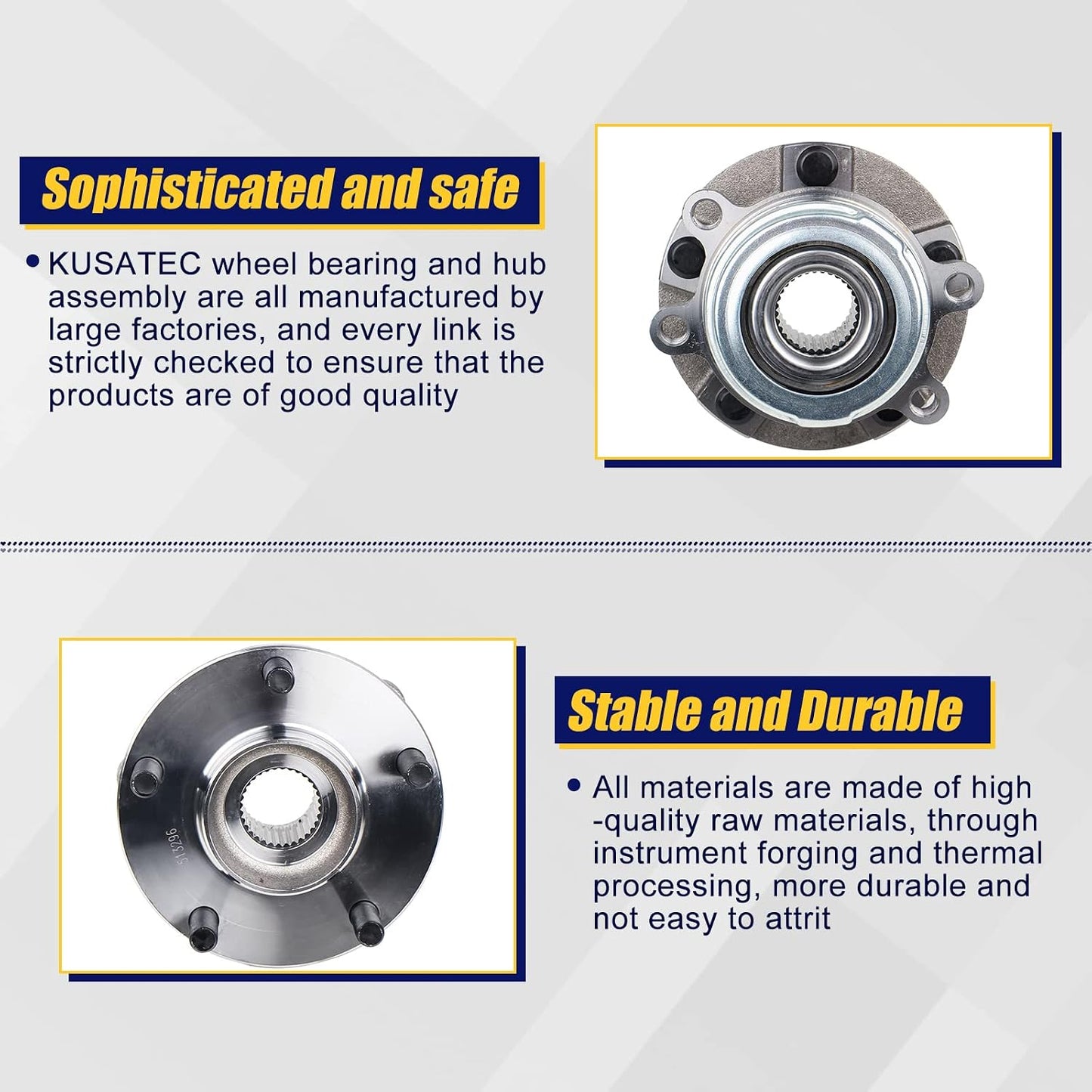 Front Wheel Hub and Bearing Assembly Fit for Nissan Altima 2007-2018, Maxima 2009-2019, Murano 2009-2018, Pathfinder 2013-2019, Infiniti JX35 2013, QX60 2014-2019, 5 Lug