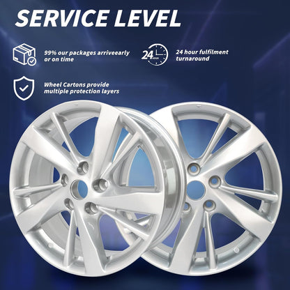17x7.5" 17 Inch Silver Aluminum Alloy Wheel Rims Fit for Nissan Altima 2013 2014 2015 2016, ALY62593U20N, OE Stock Specs