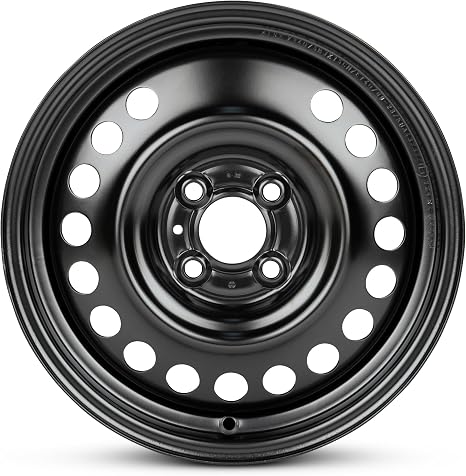 For 2012-2019 Nissan Versa 15 Inch Painted Black Steel Rim - OEM Direct Replacement - Road Ready Car Wheel