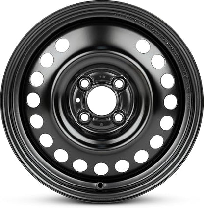 For 2012-2019 Nissan Versa 15 Inch Painted Black Steel Rim - OEM Direct Replacement - Road Ready Car Wheel