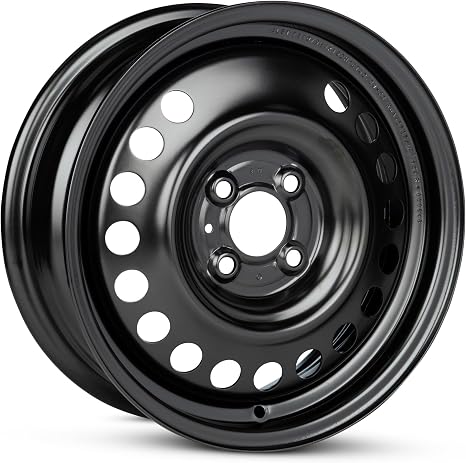 For 2012-2019 Nissan Versa 15 Inch Painted Black Steel Rim - OEM Direct Replacement - Road Ready Car Wheel