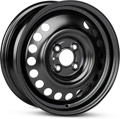For 2012-2019 Nissan Versa 15 Inch Painted Black Steel Rim - OEM Direct Replacement - Road Ready Car Wheel