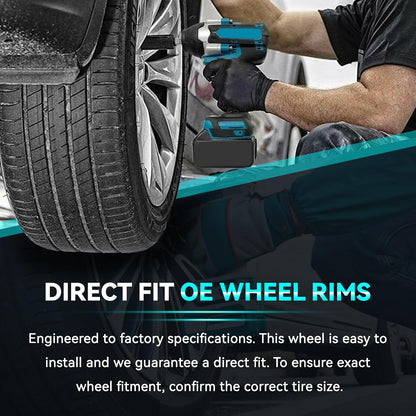 16Inch 16x6.5 inch Silver Replacement Aluminum Alloy Wheel Rims Fit for 2016 2017 2018 2019 Nissan Sentra, ALY62756U20N, Direct Fit Replacement OEM Wheel Rim
