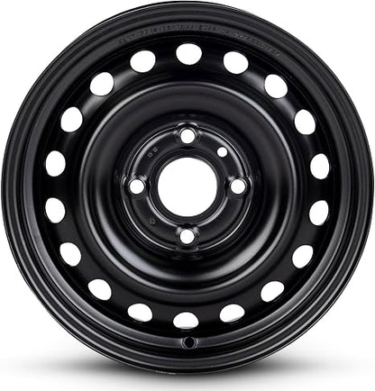 For 2007-2011 Nissan Versa 15 Inch Painted Black Rim - OE Direct Replacement - Road Ready Car Wheel