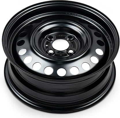 For 2012-2019 Nissan Versa 15 Inch Painted Black Steel Rim - OEM Direct Replacement - Road Ready Car Wheel