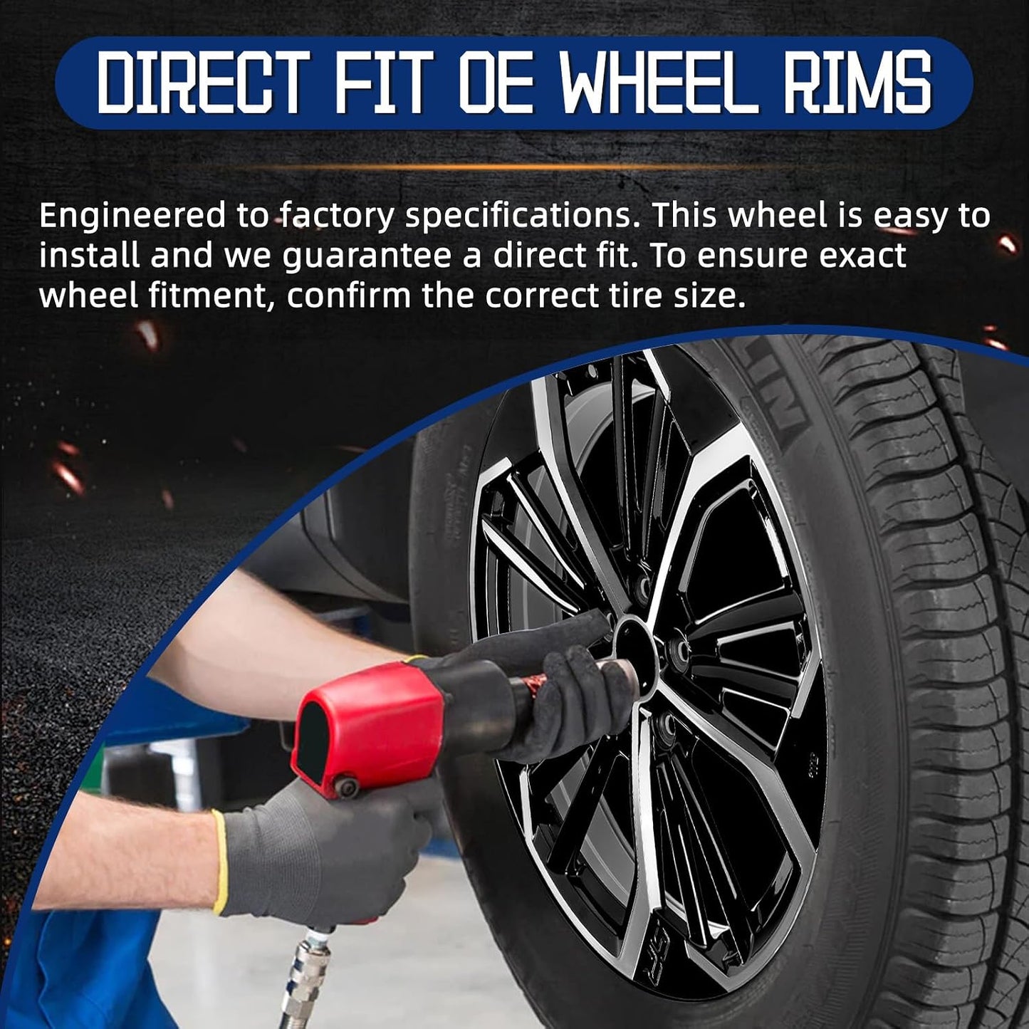 New Replacement Rim 19"x8" Machined Black Premium Aluminum Alloy Wheel Rims Fit for Nissan Altima 2023 2024 2025, Direct Fit and OE Stock Specs 19x8 inch Rim, ALY62854U45N