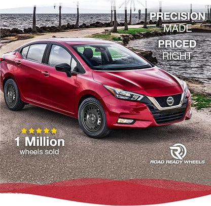 For 2007-2011 Nissan Versa 15 Inch Painted Black Rim - OE Direct Replacement - Road Ready Car Wheel