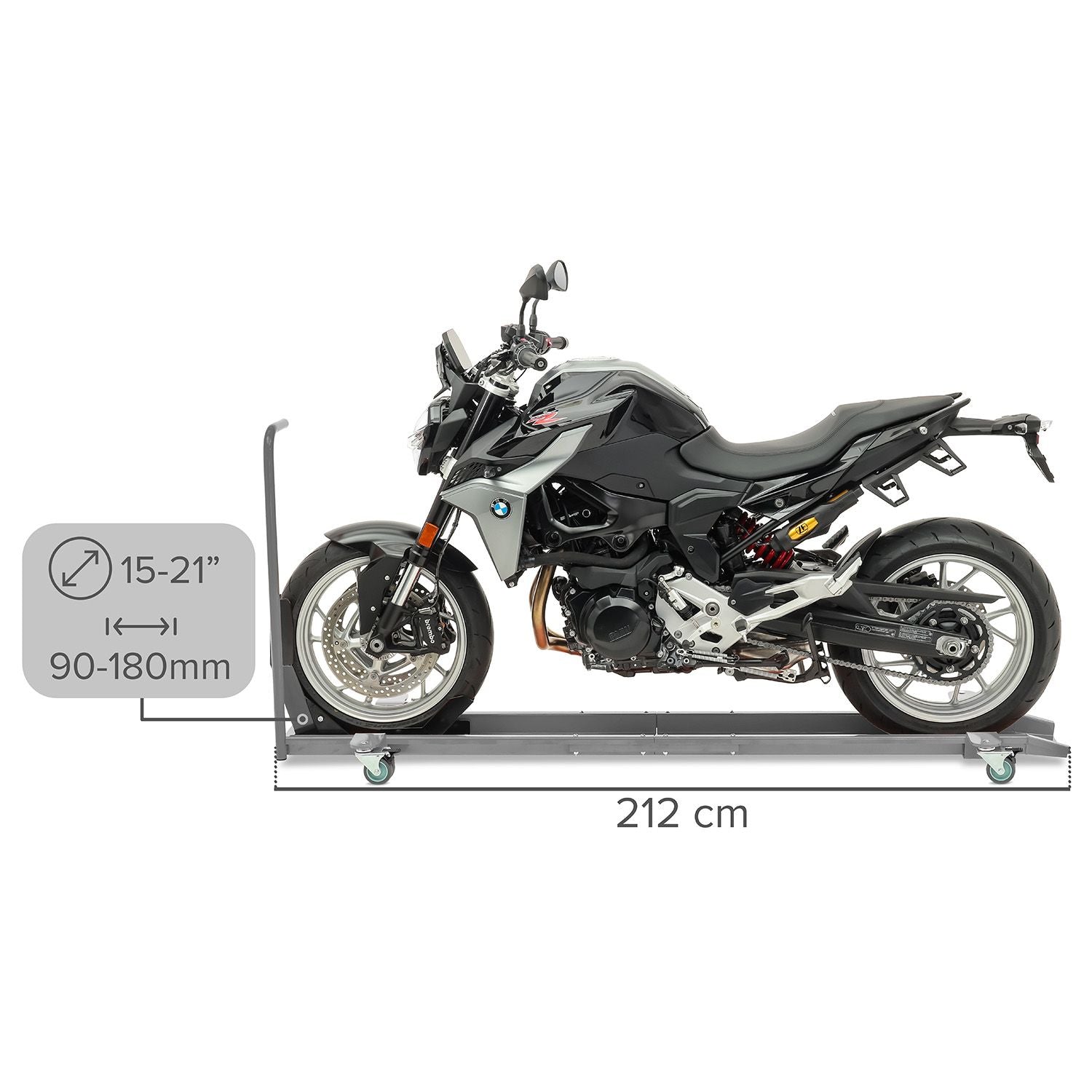 Smart-Mover Motorcycle Dolly with Wheel Chock, 450 kg gallery 3